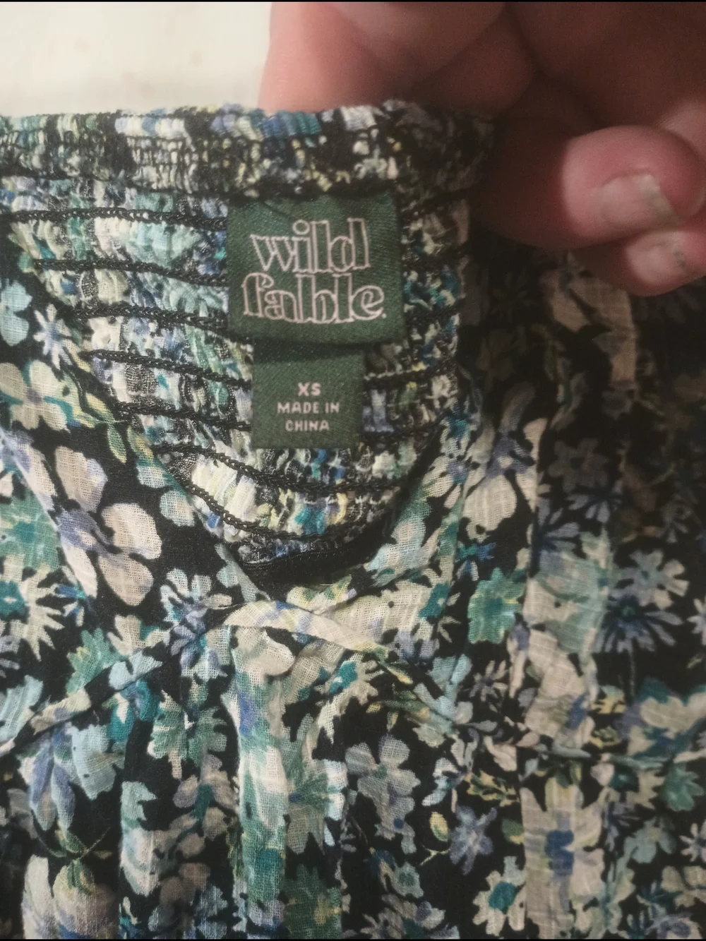 wild fable Blue, Teal & White Floral Tiered Sundress